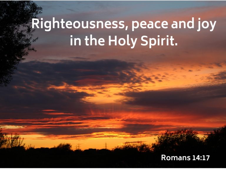 righteousness peace joy in the holy ghost